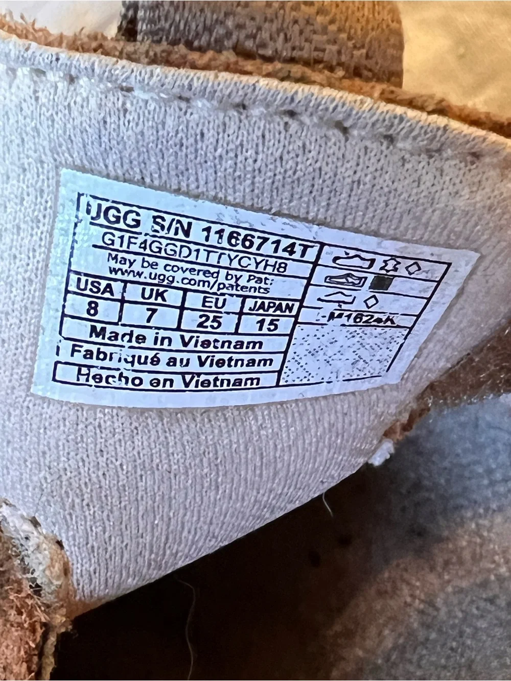 Ugg Moccasin Toddler Boys' Leather Children’s Brown Sz 8 Baby Shoes